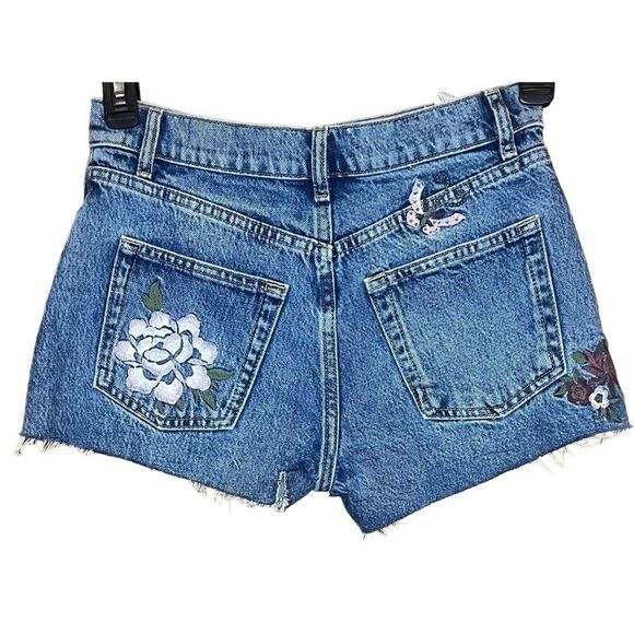 Reformation Charlie High Rise Jean Short Fauna Embroidery NWT Size 30 - Picture 4 of 6
